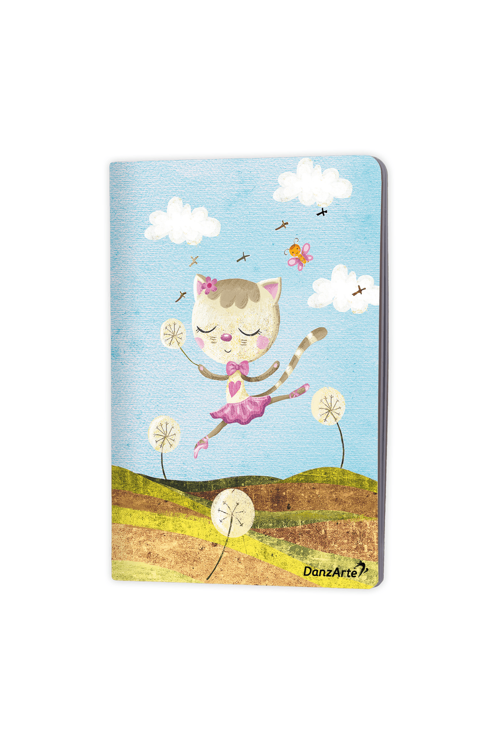 Danzarte A5 Cat Dancing In Meadow Notebook