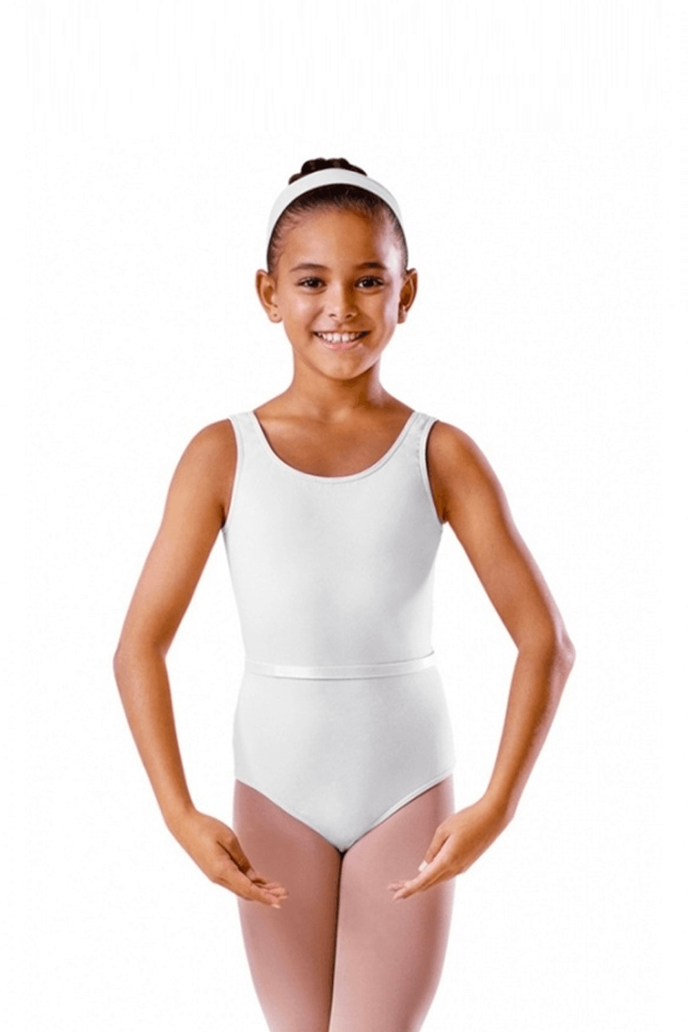 Bloch Cotton Tank Exam Leotard with Belt