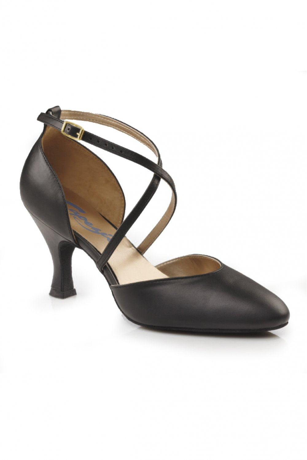 Capezio Cross Strap Leather Ballroom Shoes