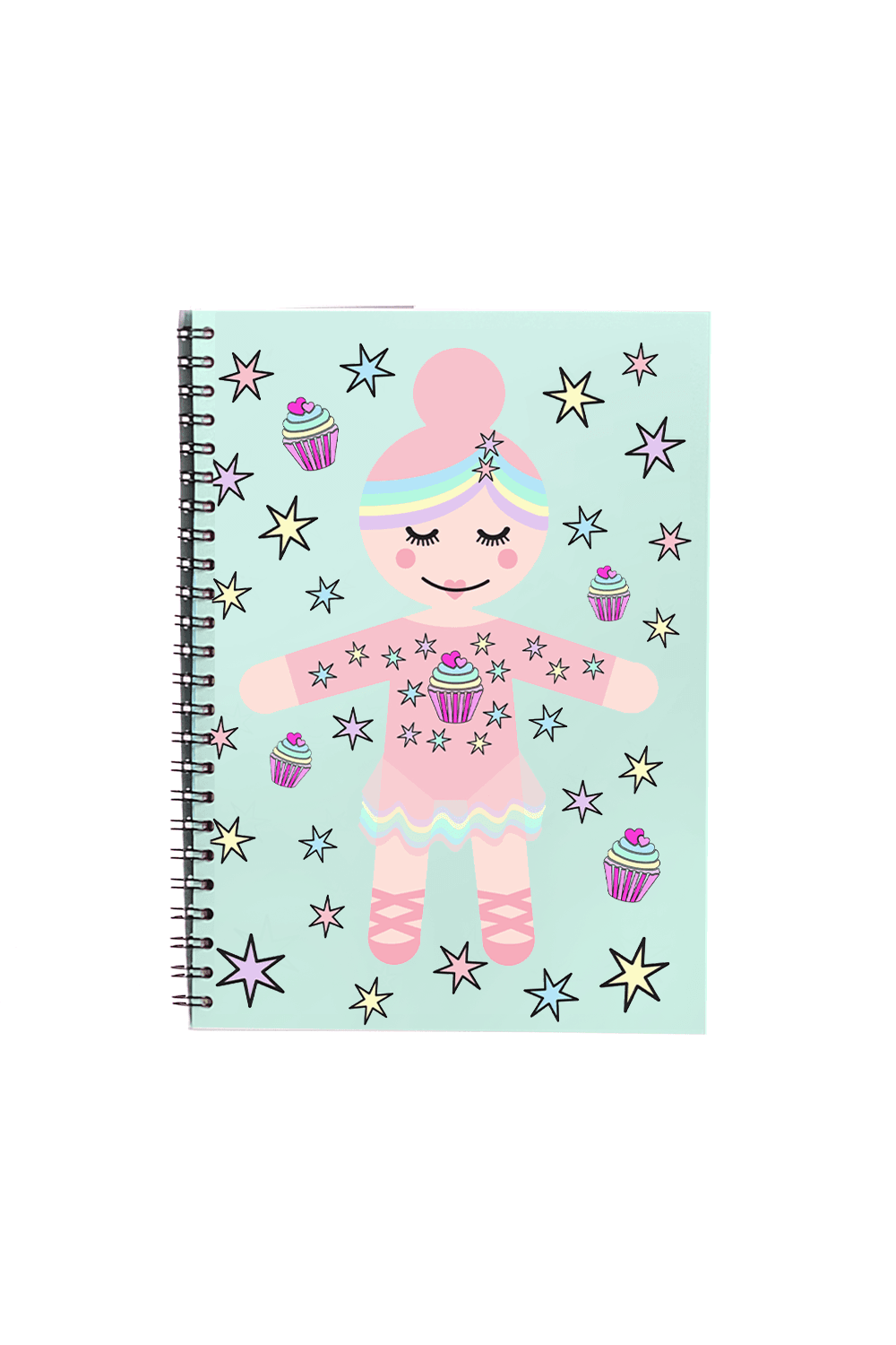 El Petit Ballet Candy Girl and Cupcakes A5 Note Pad