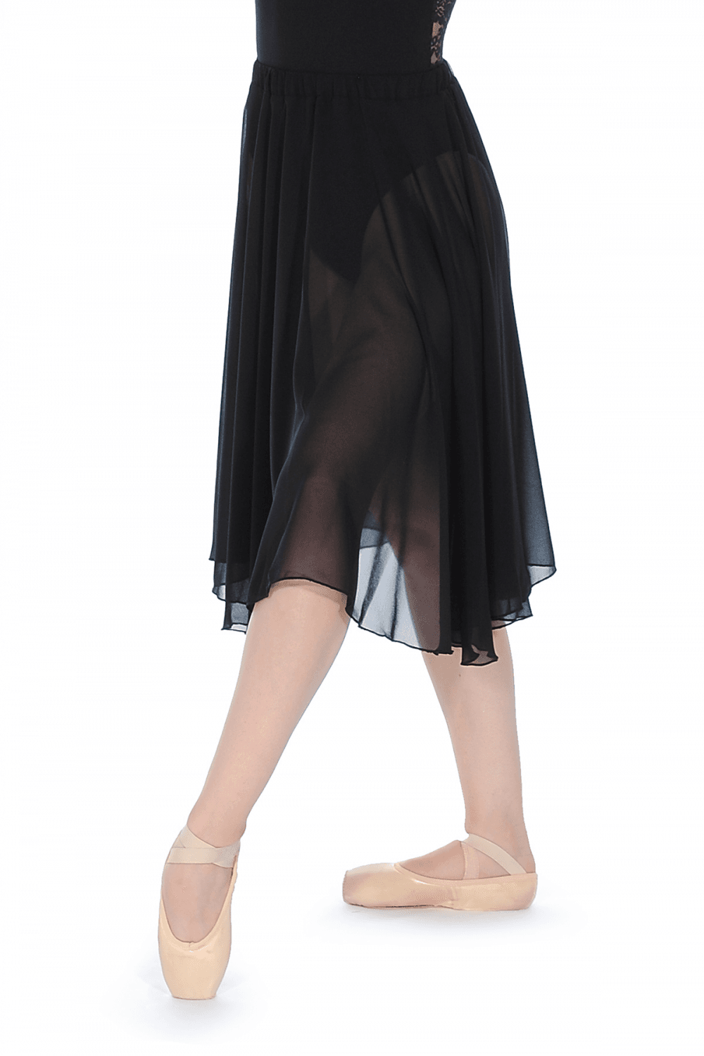 Basilica Elastic Waistband Mid Length Dance Skirt