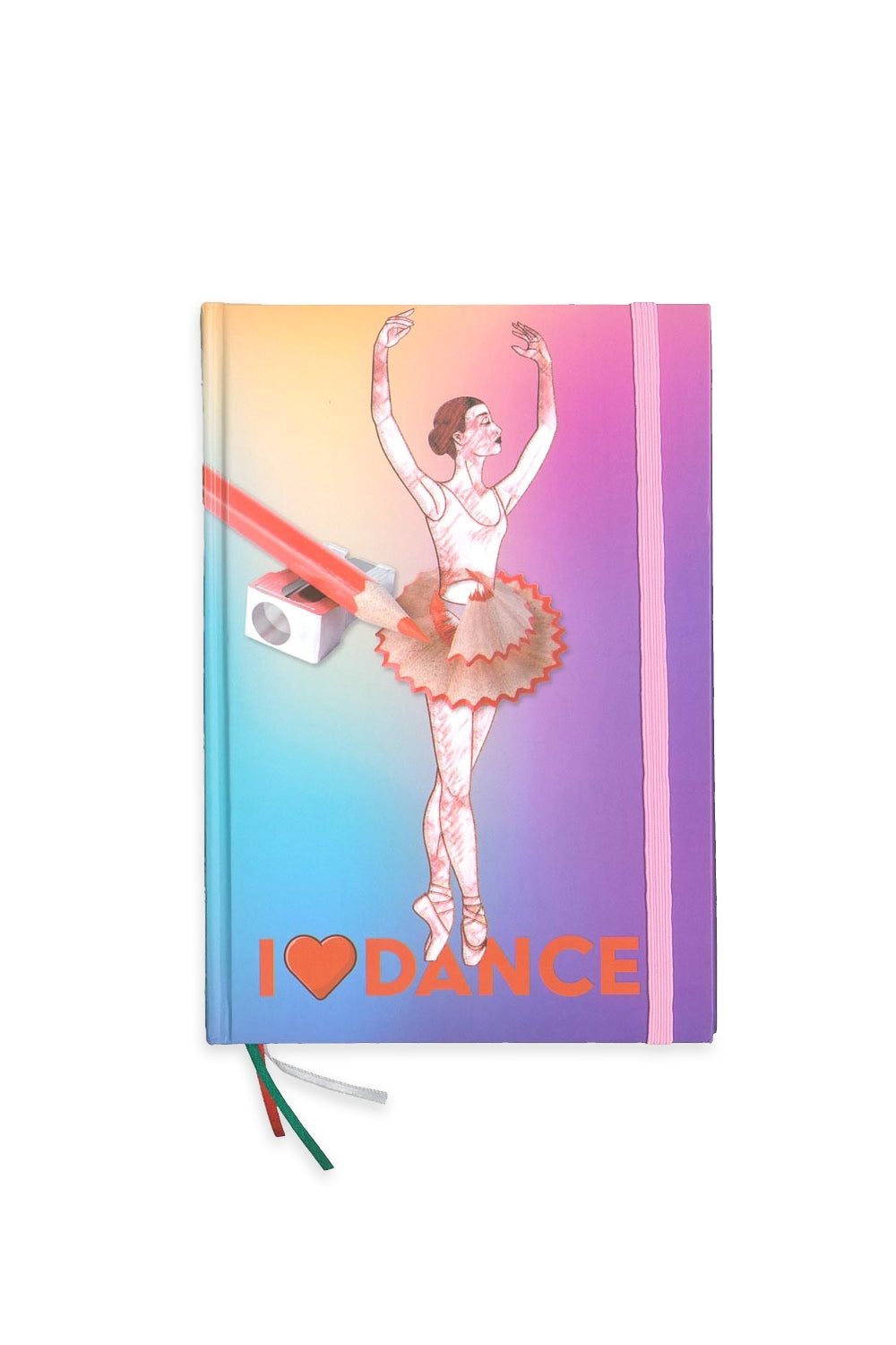 Girardi A5 Lined Notebook With Dancer Image and Colourful Page Marker Ribbons