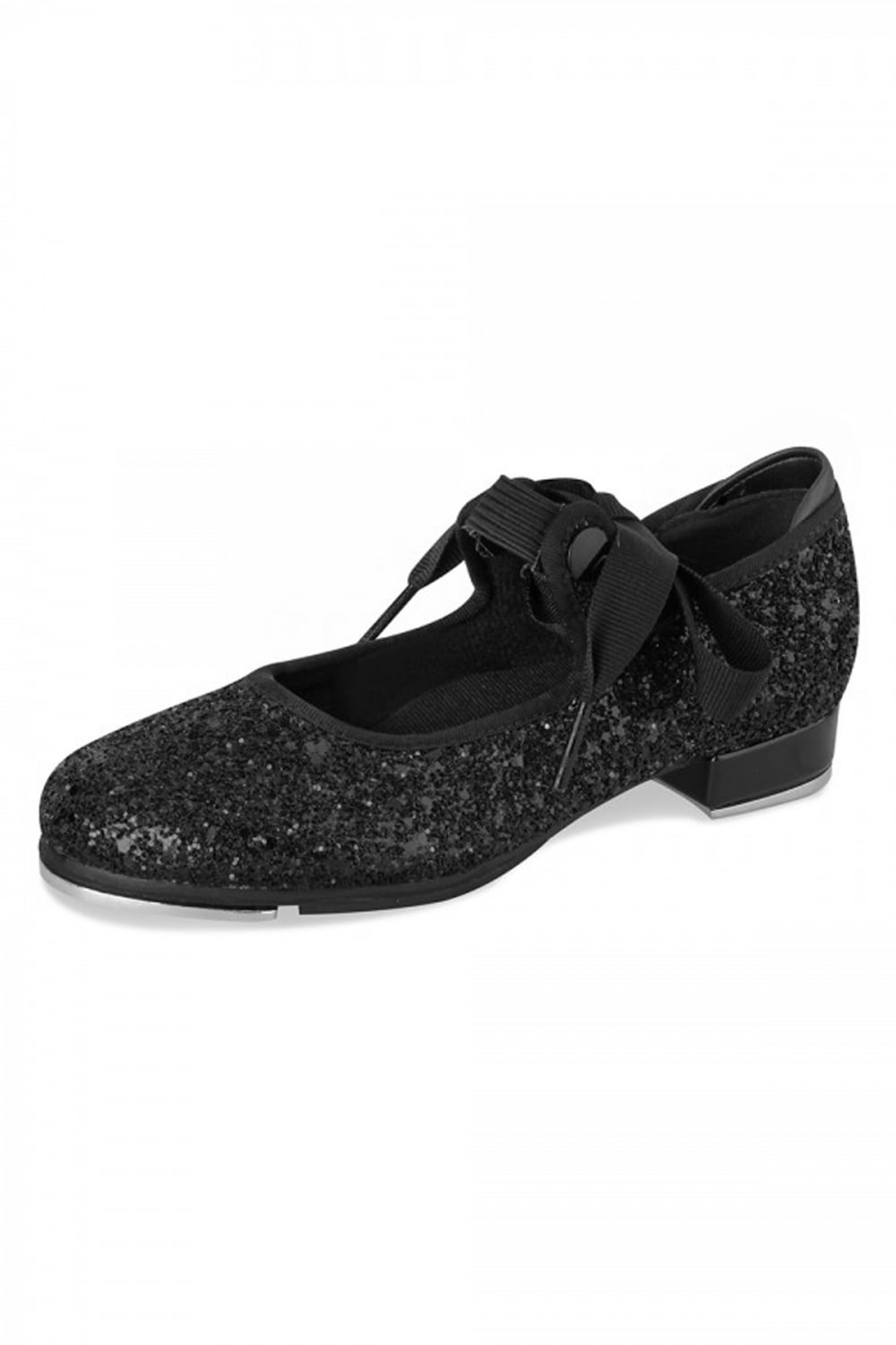 Ladies black glitter shoes online