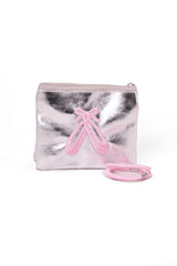 Molly & Rose Metallic Purse With Pink Elastics