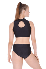 Roch Valley Nylon/Lycra High Neck Crop Top