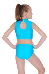 Roch Valley Nylon/Lycra High Neck Crop Top