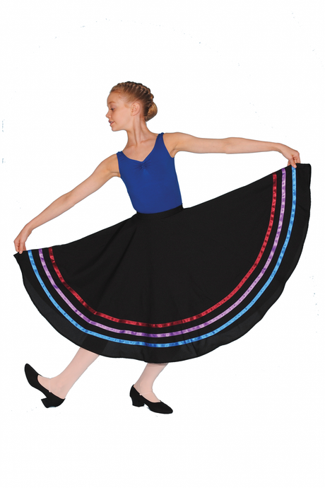 Roch Valley Poly-cotton Character Skirt with coloured ribbons