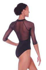 Roch Valley Dani 3/4 Sleeved High Neck Mesh Leotard