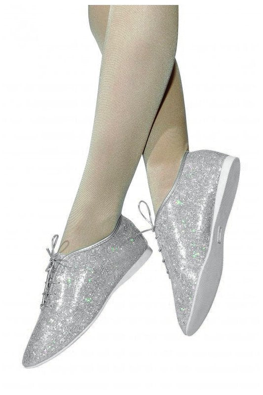 Silver glitter jazz shoes on sale