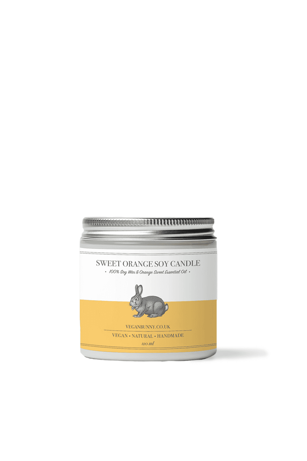 Vegan Bunny Sweet Orange Jar Soy Candle